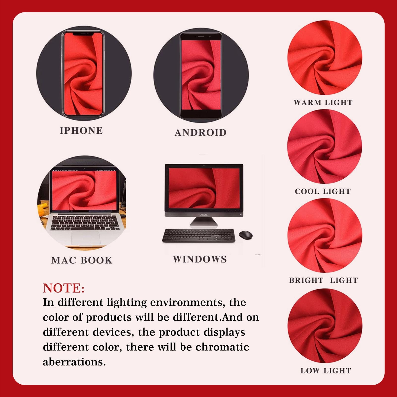 10ft x 7ft Red Brown Backdrop Curtains for Parties, Fabric Satin Background C…