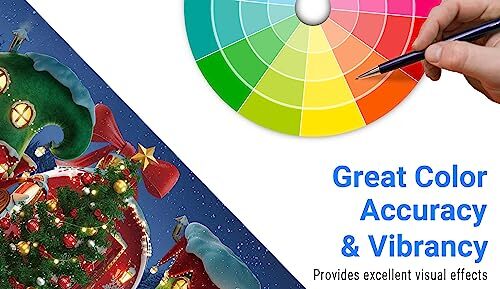 7x5FT Cartoon Christmas Village Photography Backdrop Winter Snow Pine 7’x5′