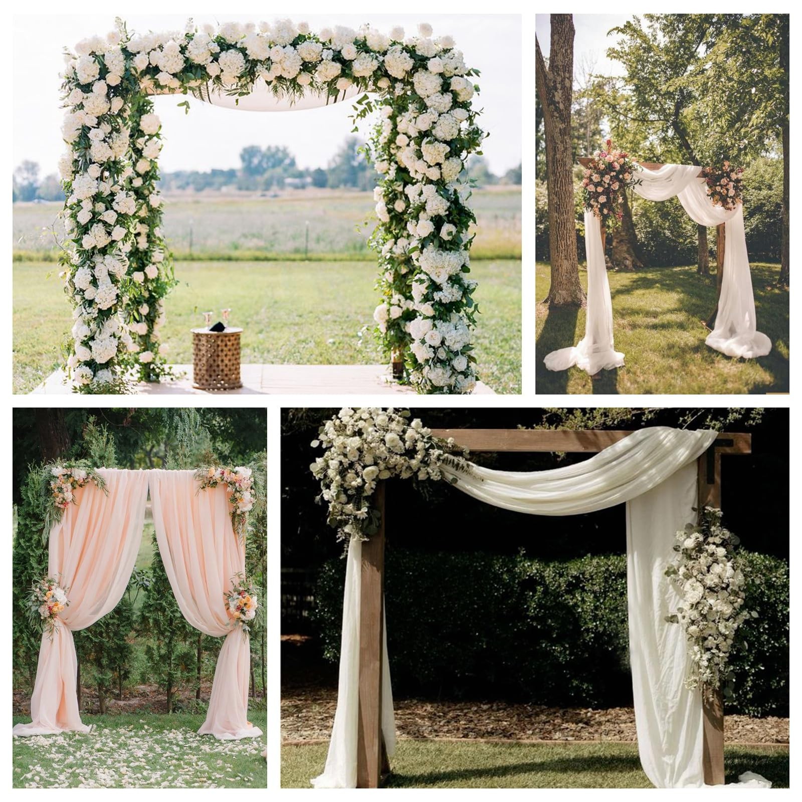 7.48FT Wooden Wedding Arch Frame Backdrop Stand, Square Wood Arch Stand Weddi…