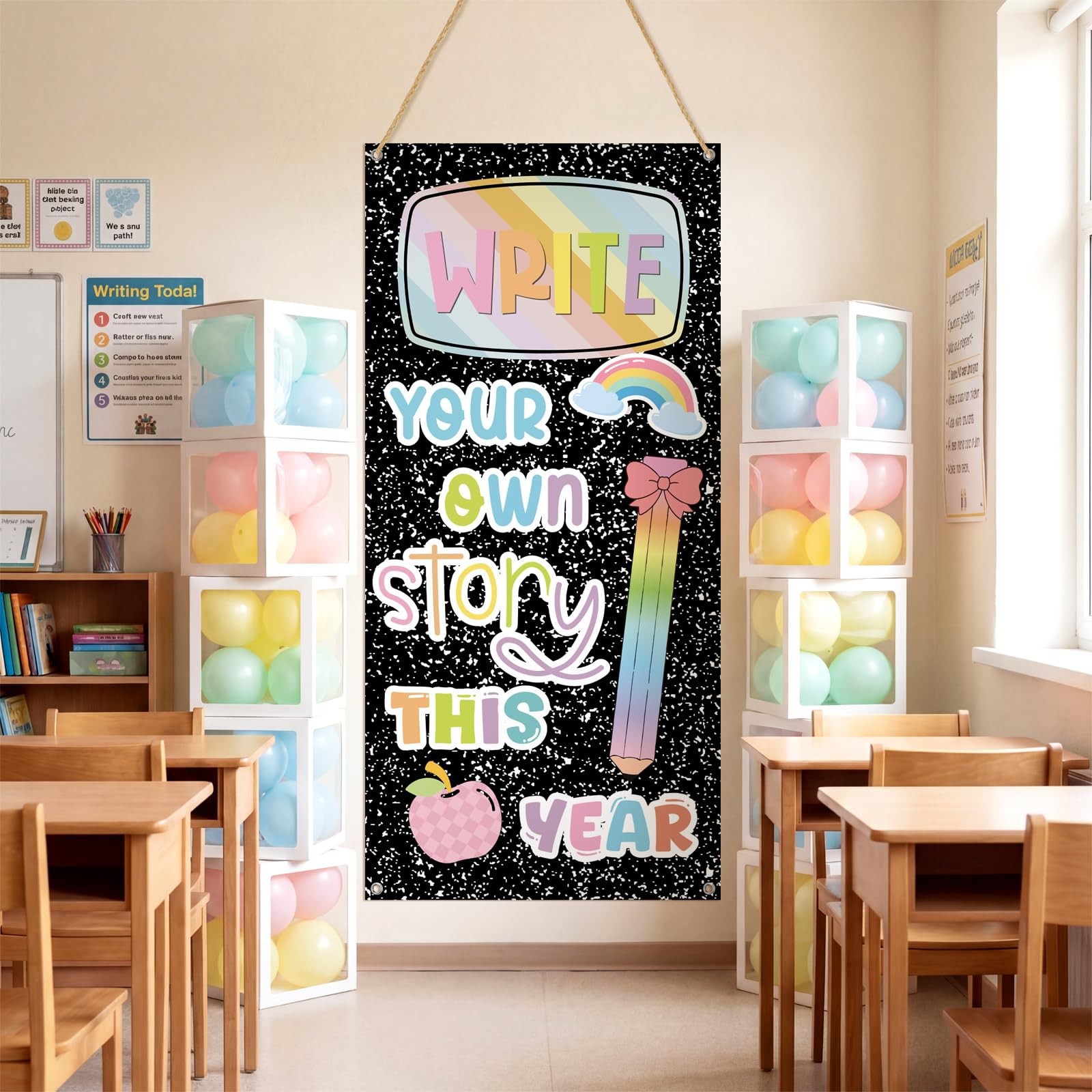 Composition Book Door Cover Back to School Classroom Decoration Composition N…
