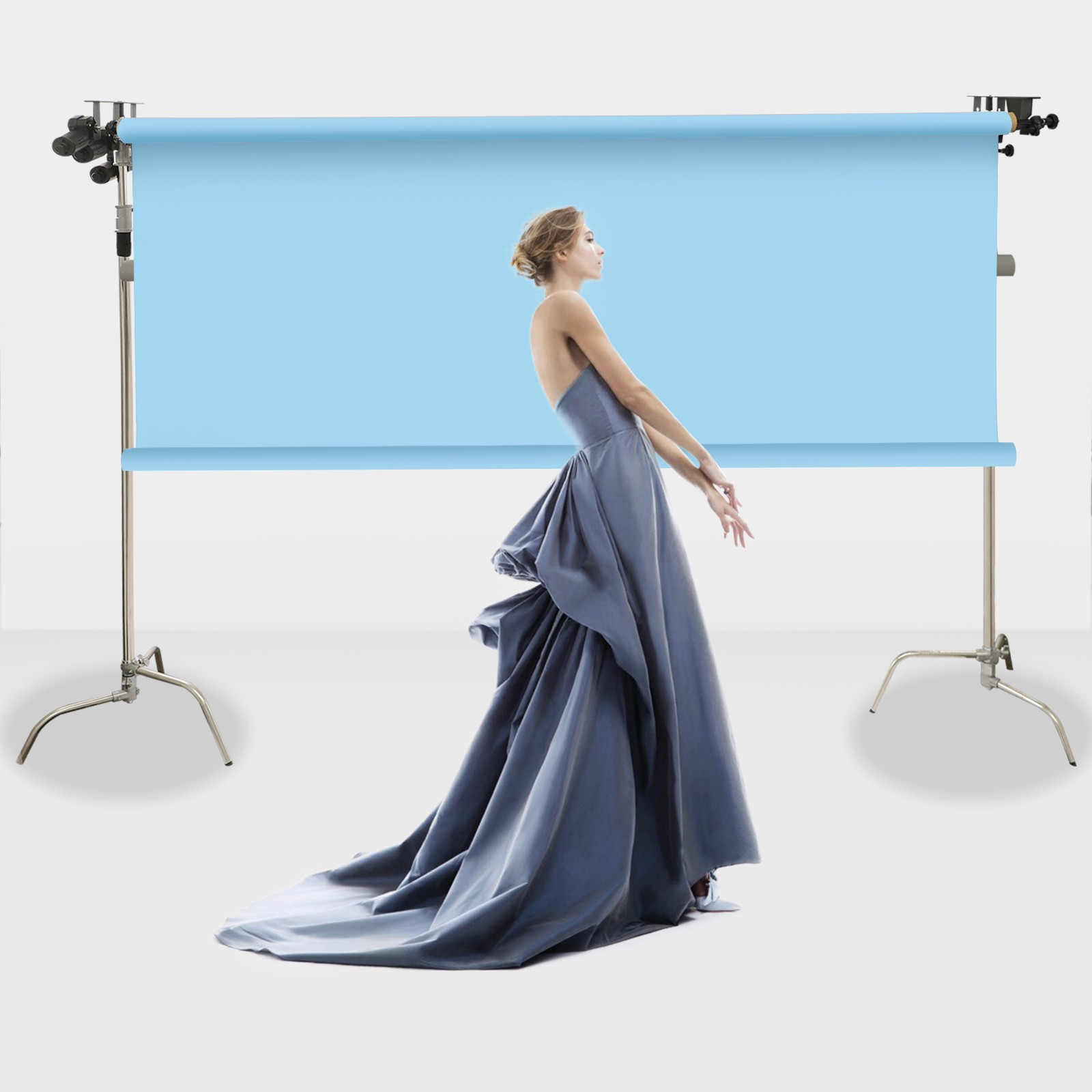 3 Roller Electric Wall Mount Photo Motorized Background Support System 10kg/22lb