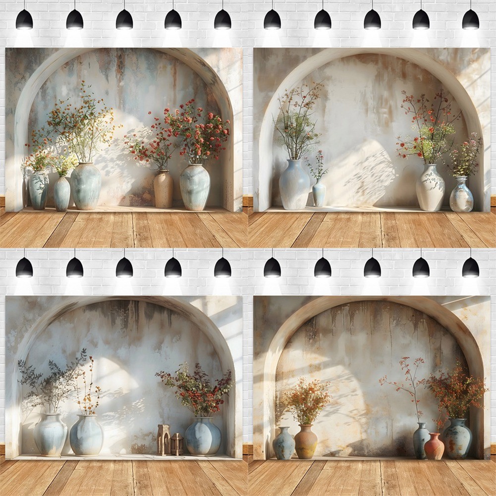 210x150cm Photography Background Fabric Simple Plant Arch Studio Indoor3711