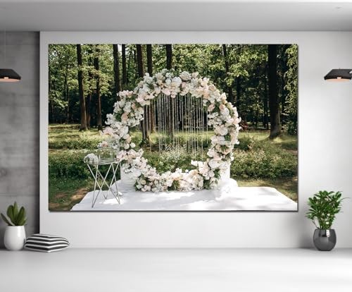 7ftx5ft Wedding Backdrop for Photography Cradle Ceremony Flowers 7x5FT B1-548
