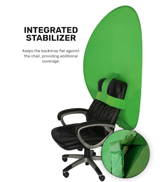 Webaround Fan Favorite 52″ Portable Collapsible Webcam Greenscreen Brand New