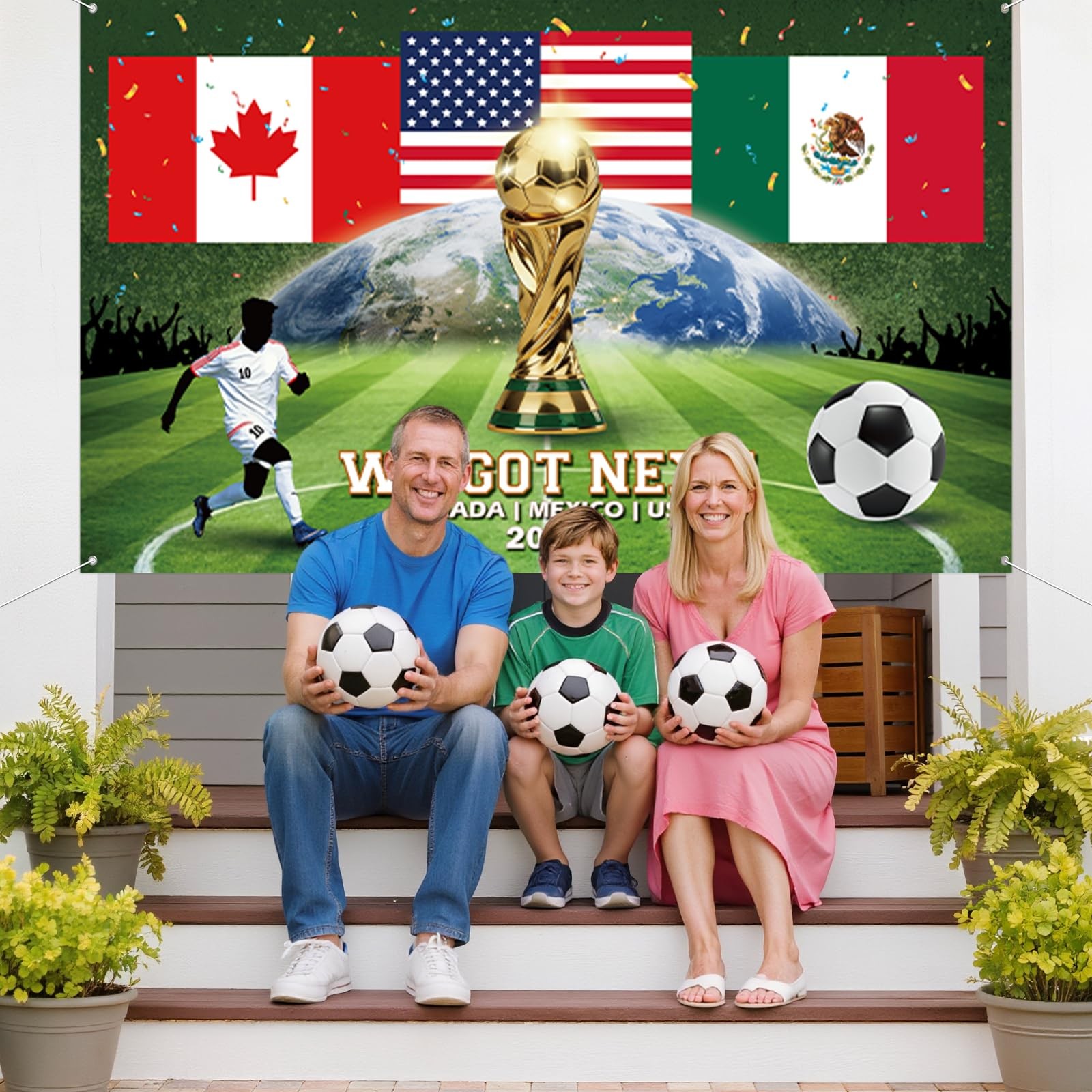 Soccer Party Decorations Backdrop Banner 2026 World Soccer Sport Themed Cup B…