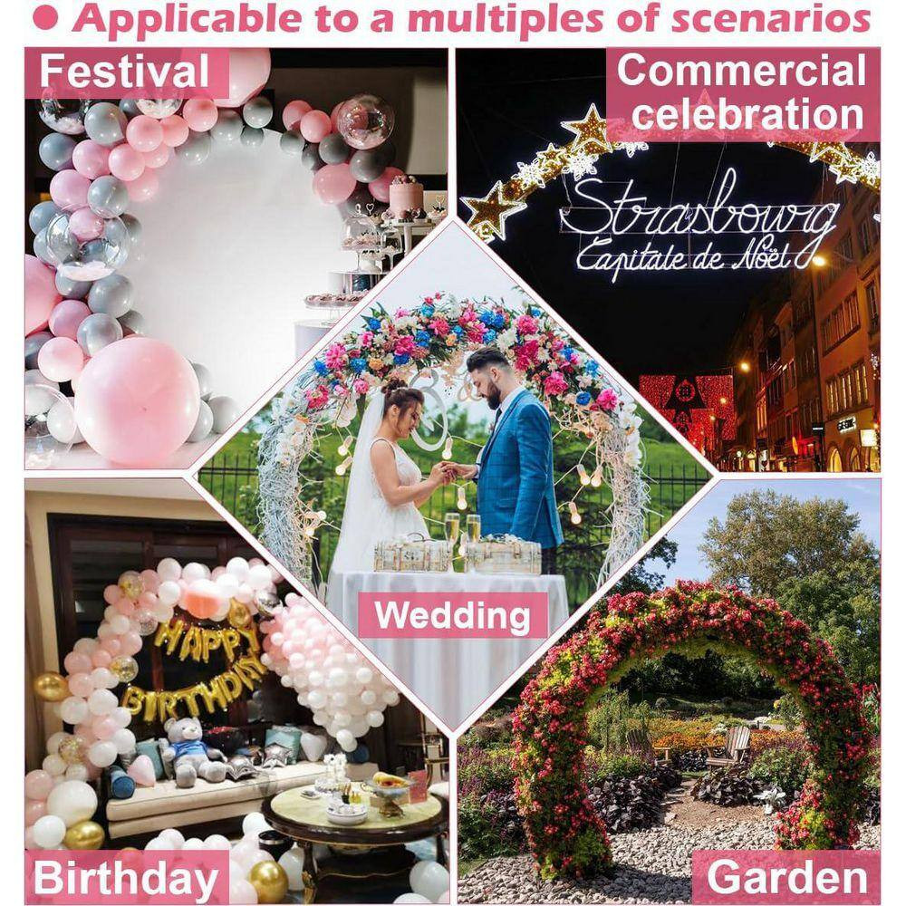 Extra Large Metal Wedding Arch Backdrop Stand 102 W X 88.8 H round Frame for Cer