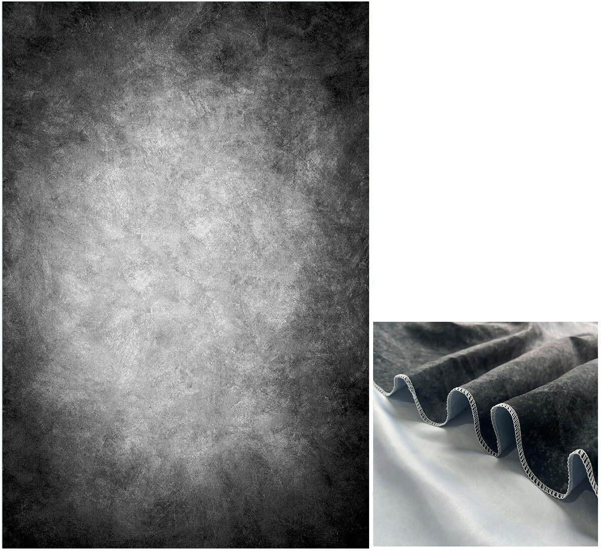 5x7Ft Dark Grey Photo Backdrop Photography Background Banner for Photo Studio