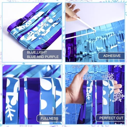 Winter Princess Birthday Party Decorations, 2 Pack Ice Birthday Party Supplies