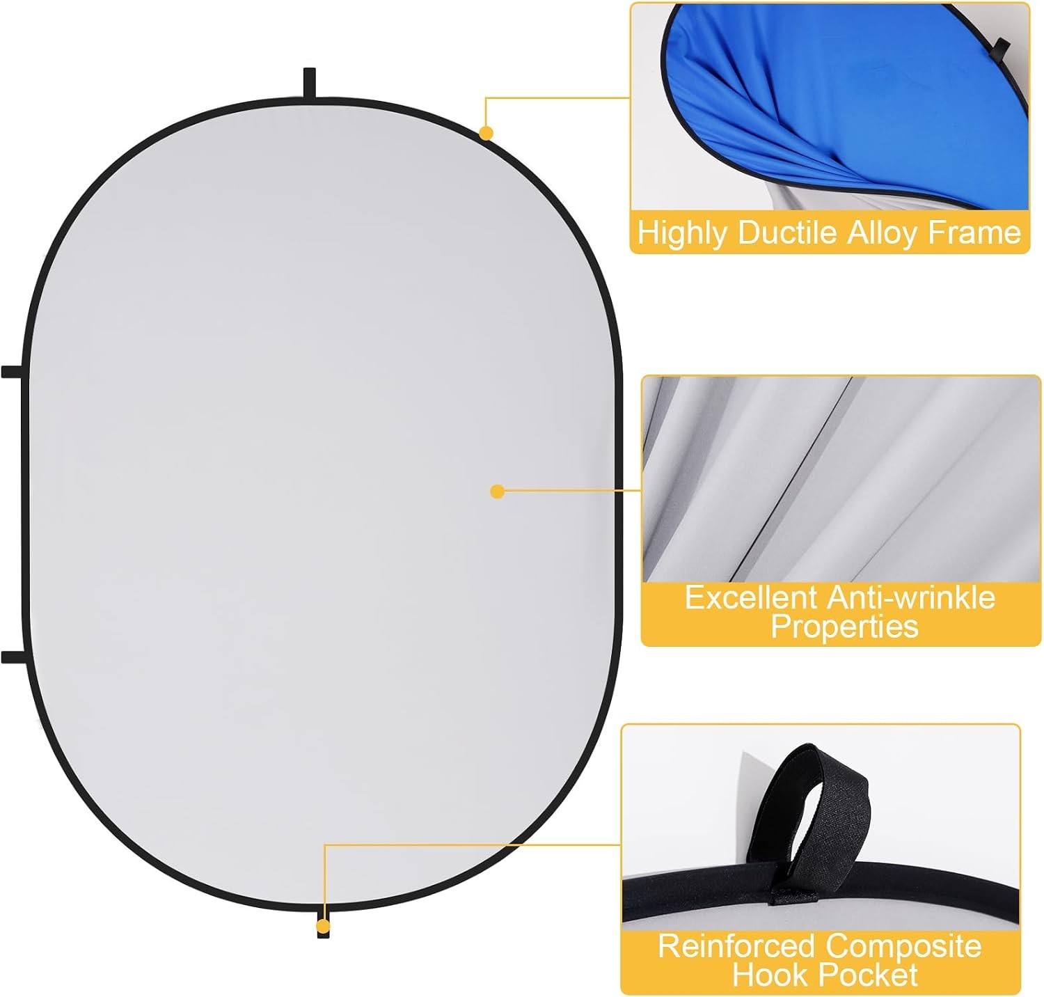 Collapsible Pop-Up Backdrop Self-Tape Auditions Professional Headshots Video