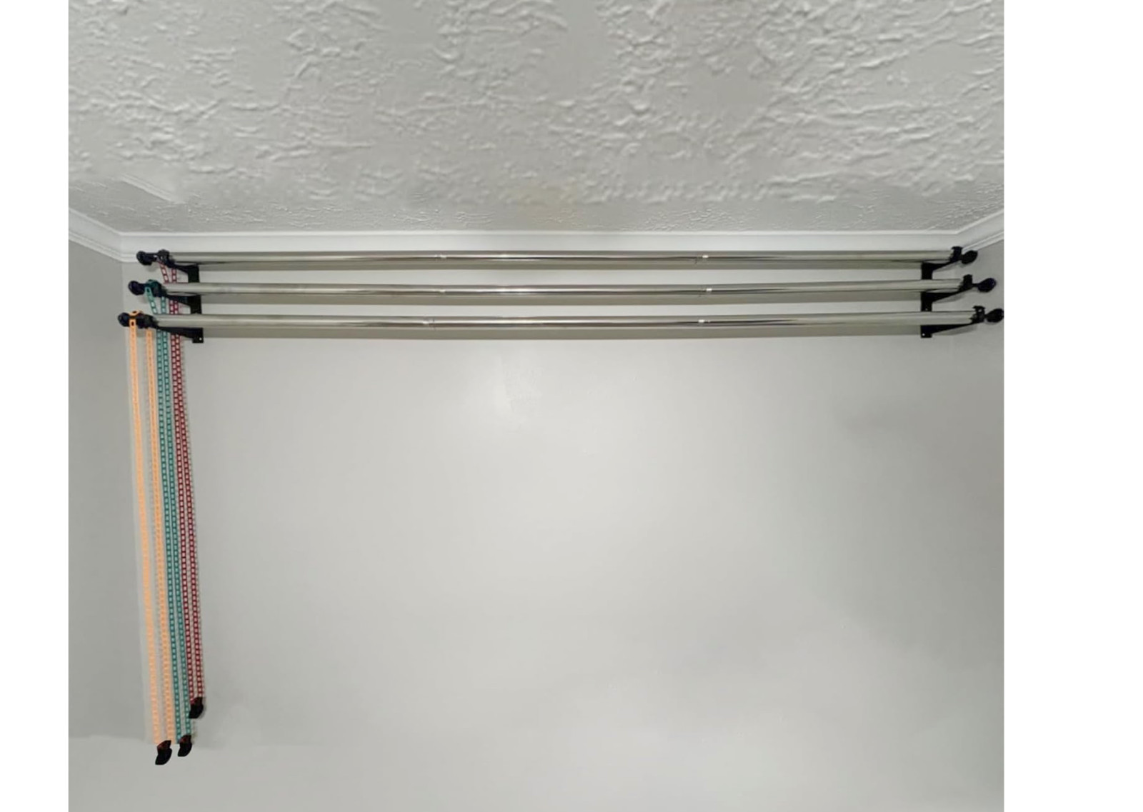 118″/3m Stainless Steel Backdrop Crossbar for Manual Photo Studio Background Sup