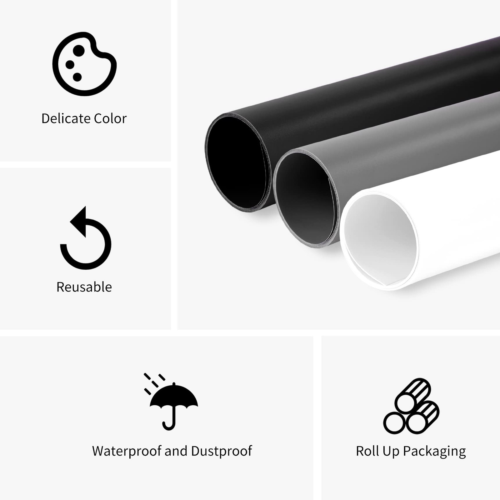 31x59inch (80x150cm) Photography PVC Backdrop Background Matte Vincly Seamles…