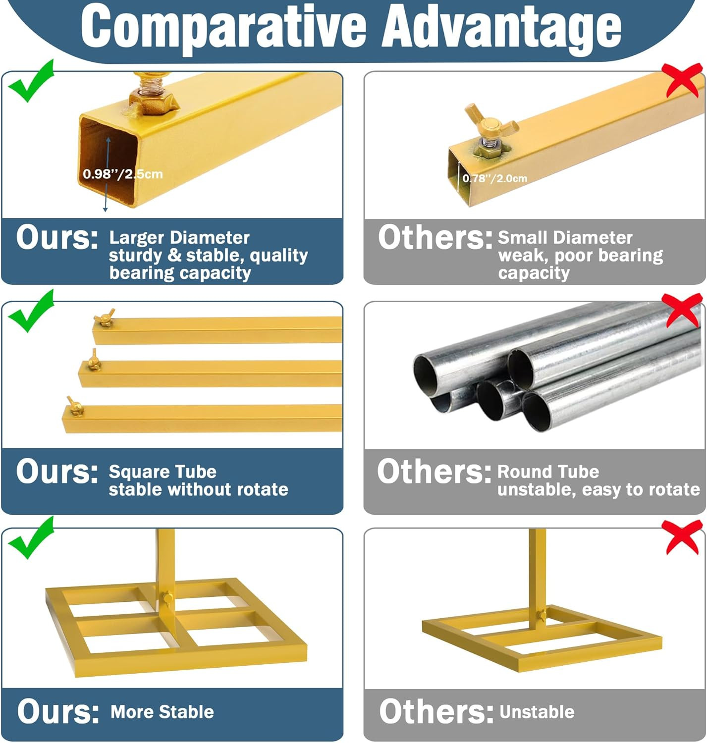 10X10 FT Backdrop Stand Heavy Duty Pipe and Drape Kit, Adjustable Gold Backdrop
