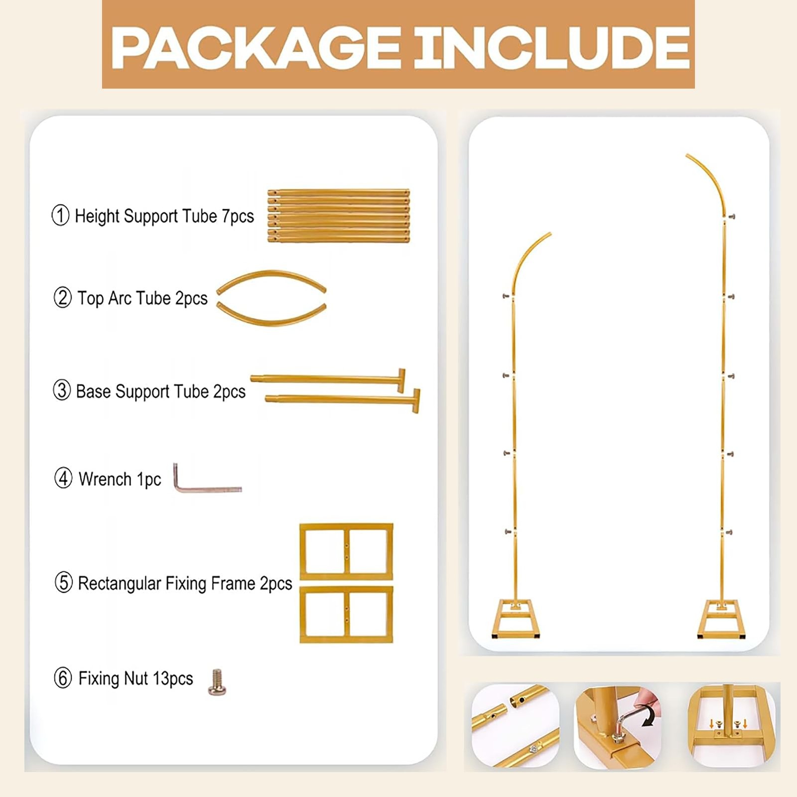 Balloon Arch Kit, Balloon Arch Stand Set of 2 with Metal Square Base Balloon …