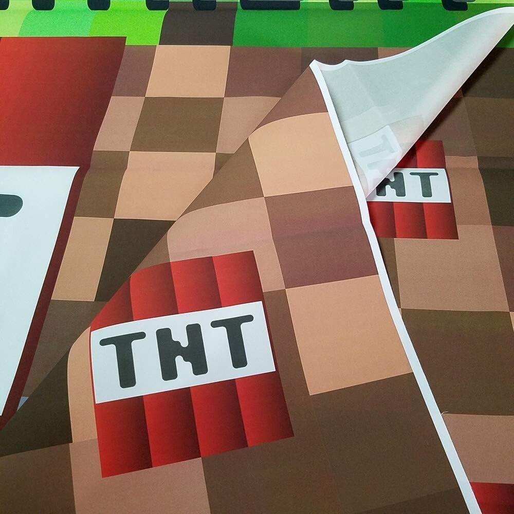 HUAYI 7x5ft TNT Pixel Backdrop for Birthday Game Themed Party Background Photo B