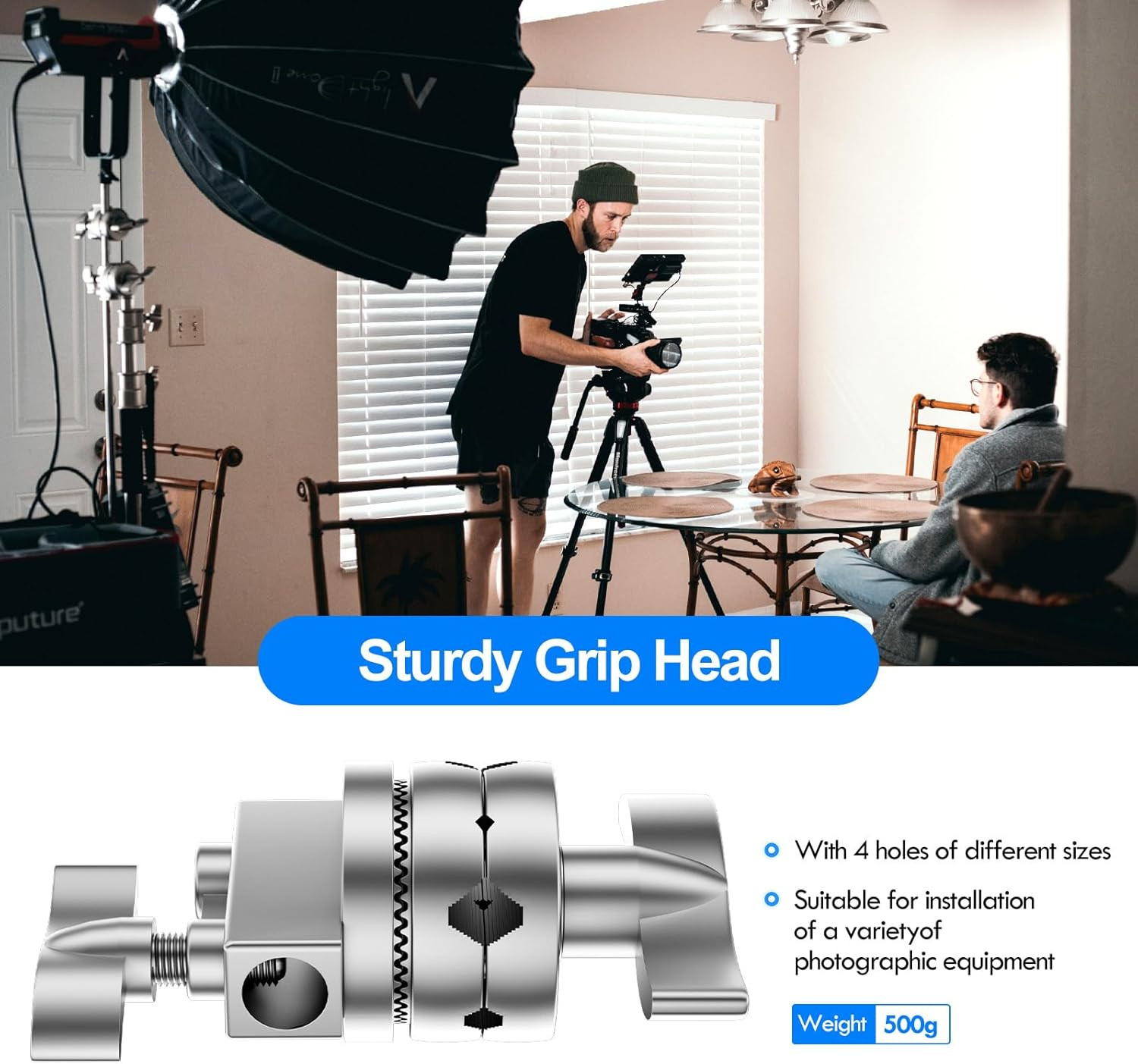 2 Pack 10Ft Heavy Duty C Stands with Boom Arm for Photography Studio
