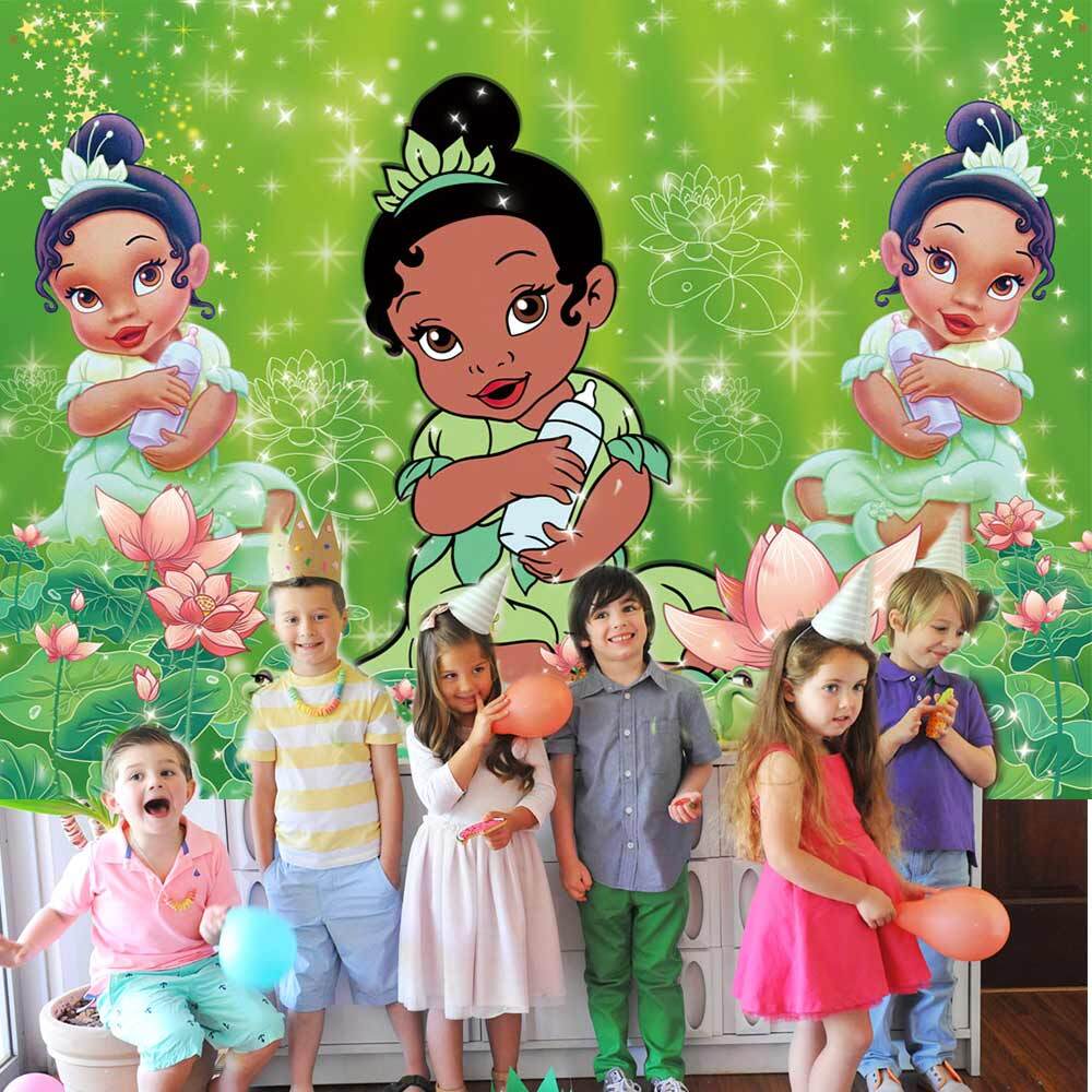 Tiana Princess Party Supplies Birthday Backdrop Banner Baby Shower Vinyl 7x5ft