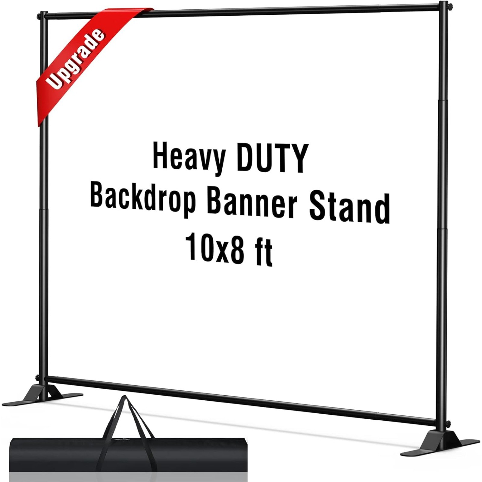 Telescopic Backdrop Stand Background Banner Kit 10×8 ft for Party & Photo Studio