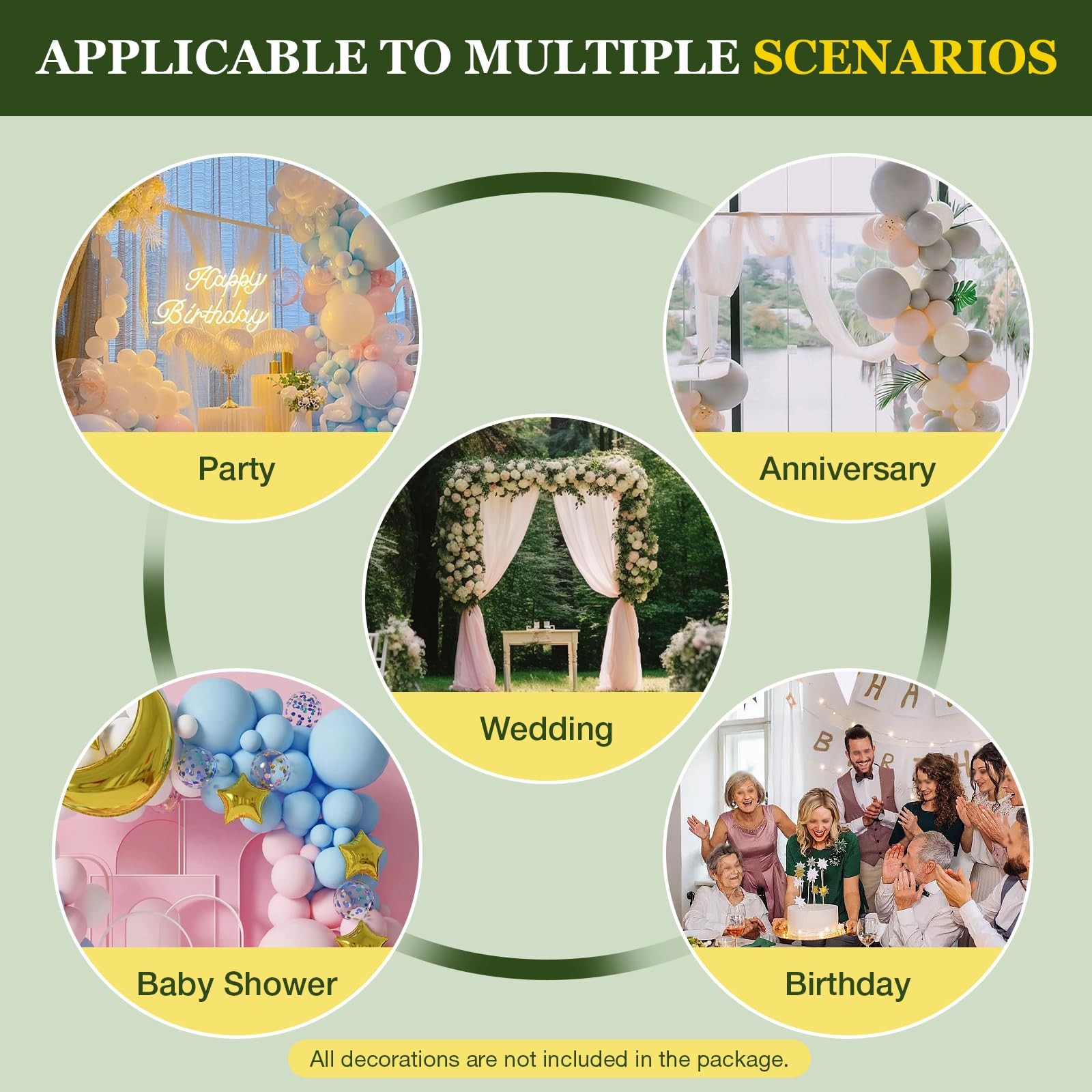 9.8FT Square Heavy Duty Adjustable Backdrop Stand for Parties Wedding Birthday