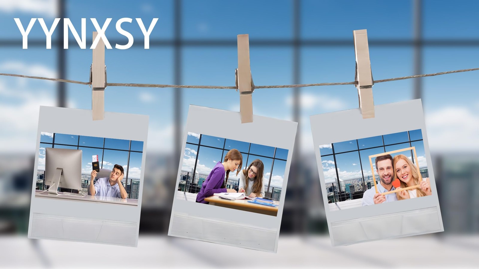 YYNXSY 7X5FT Office Backdrop for Video Conference 7X5FT, sky blue