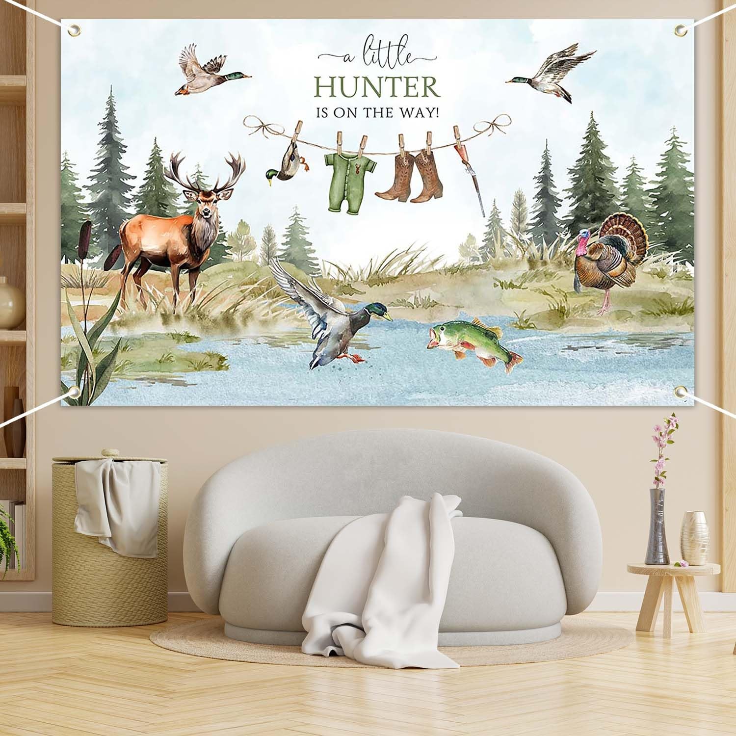 Duck Hunting Baby Shower Banner Mallard Duck Hunter Clothes Baby Shower Photo…