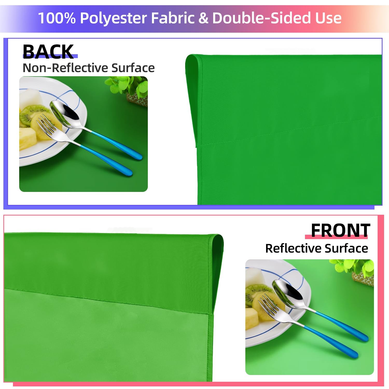 Green Screen Backdrop 10×10 ft, Chroma Key Greenscreen Background for Streami…