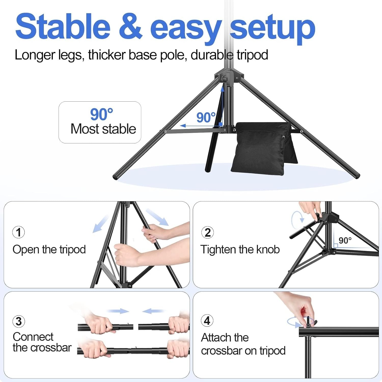 Professional Grade 10×7.8ft Backdrop Support Stand for Events & Weddings