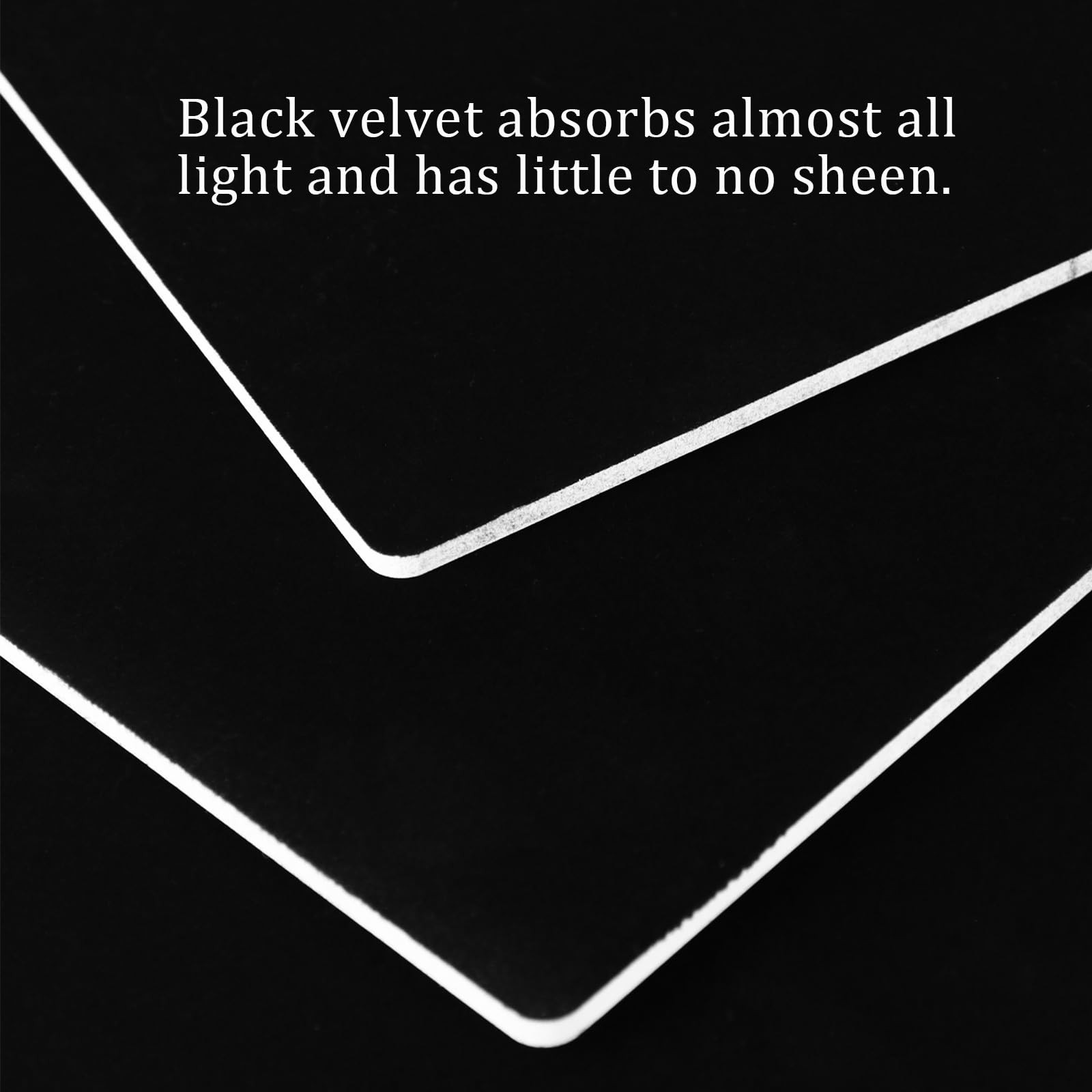 3 PCS Boards Photo Backdrop Black Velvet Replica Surface Flat Lay 15.8×11.8 In