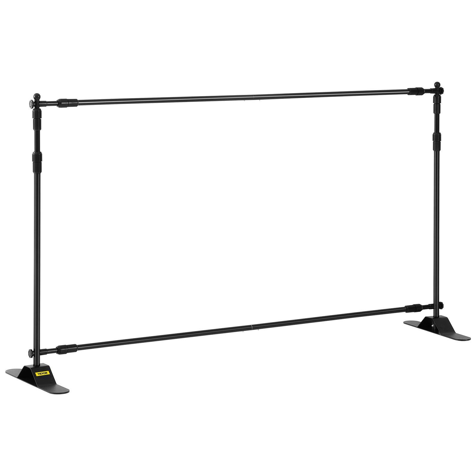 Telescoping Aluminum 8×8 FT Backdrop Stand for Banners with Bag
