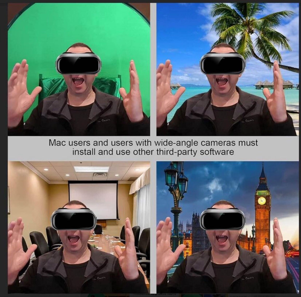 59″ Green Screen Backdrop Round Collapsible Webcam Background For Chair Videos