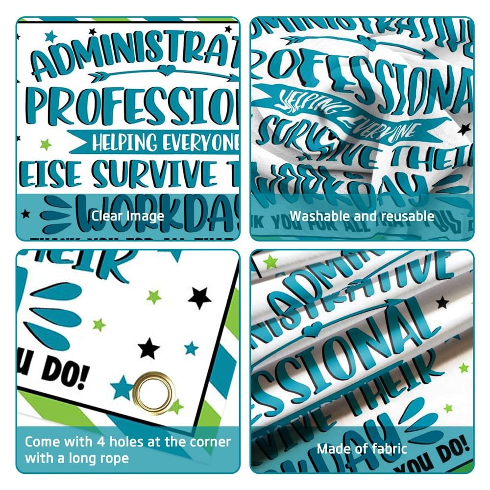 Lofaris Administrative Professionals Day Banner – 70.8 x 43.3 Inches, Thank Y…