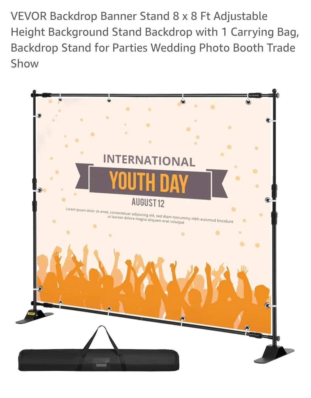 Vevor Backdrop Stand 8×8 Zg-fxo8