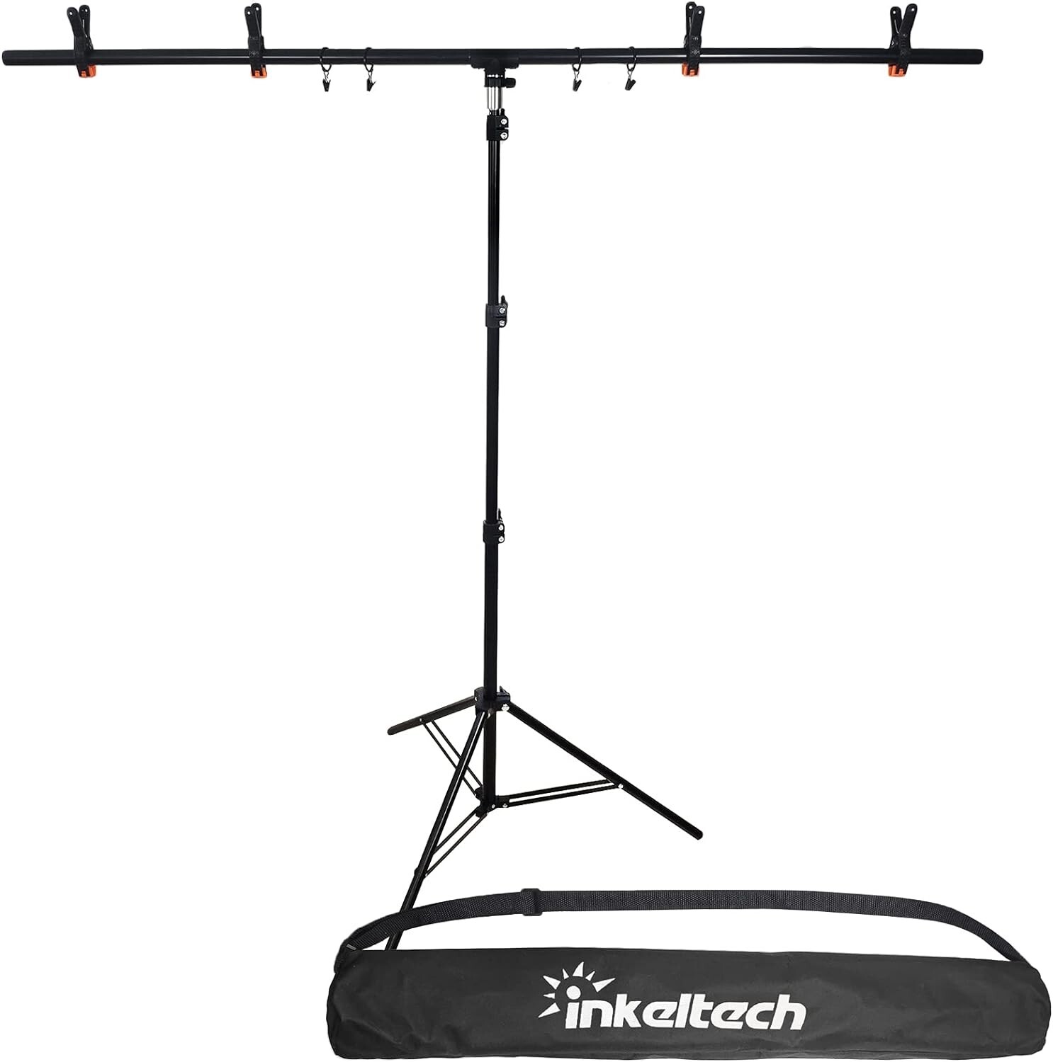 T-Shape Backdrop Stand Kit, 6.7ft x 5ft Adjustable Background Support