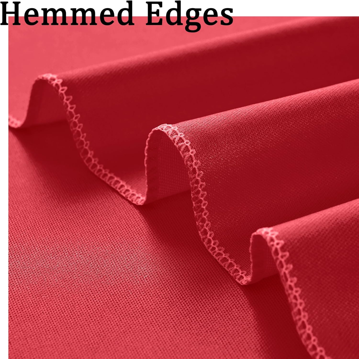 40Ft X 10Ft Wrinkle Free Red Backdrop Curtains for Parties, 8 Panels 5X10Ft Silk