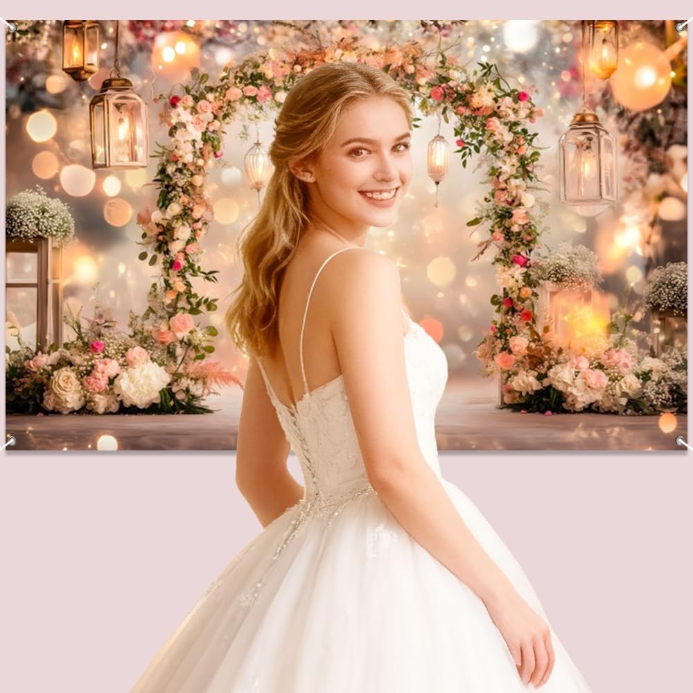 10×7 Ft Pink Valentines Day Backdrop Photography Studio Portrait Photo Props