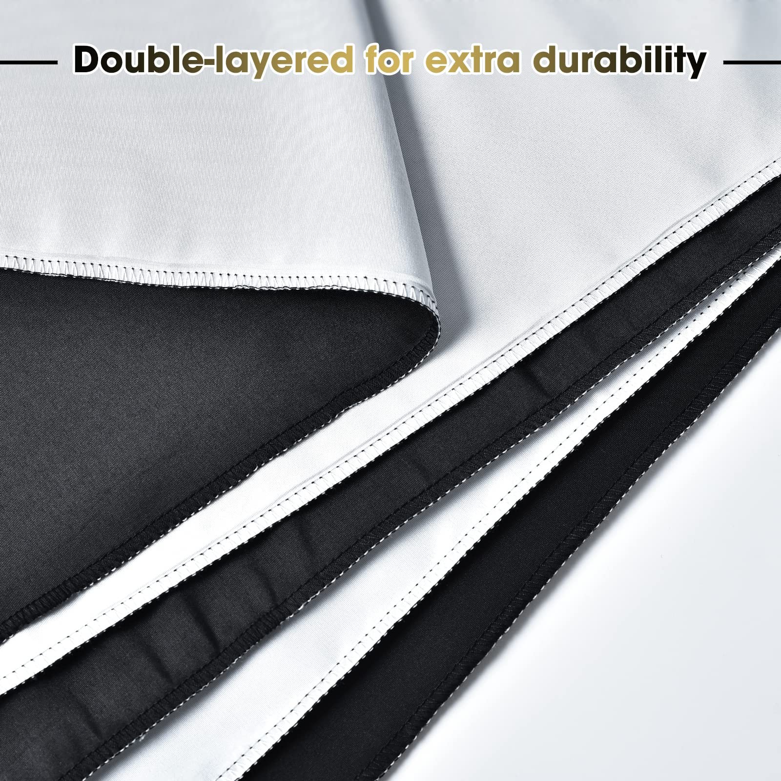 3x5FT Black White 2-in-1 Backdrop, 4 Spring Clamps, Double Sided, Photography