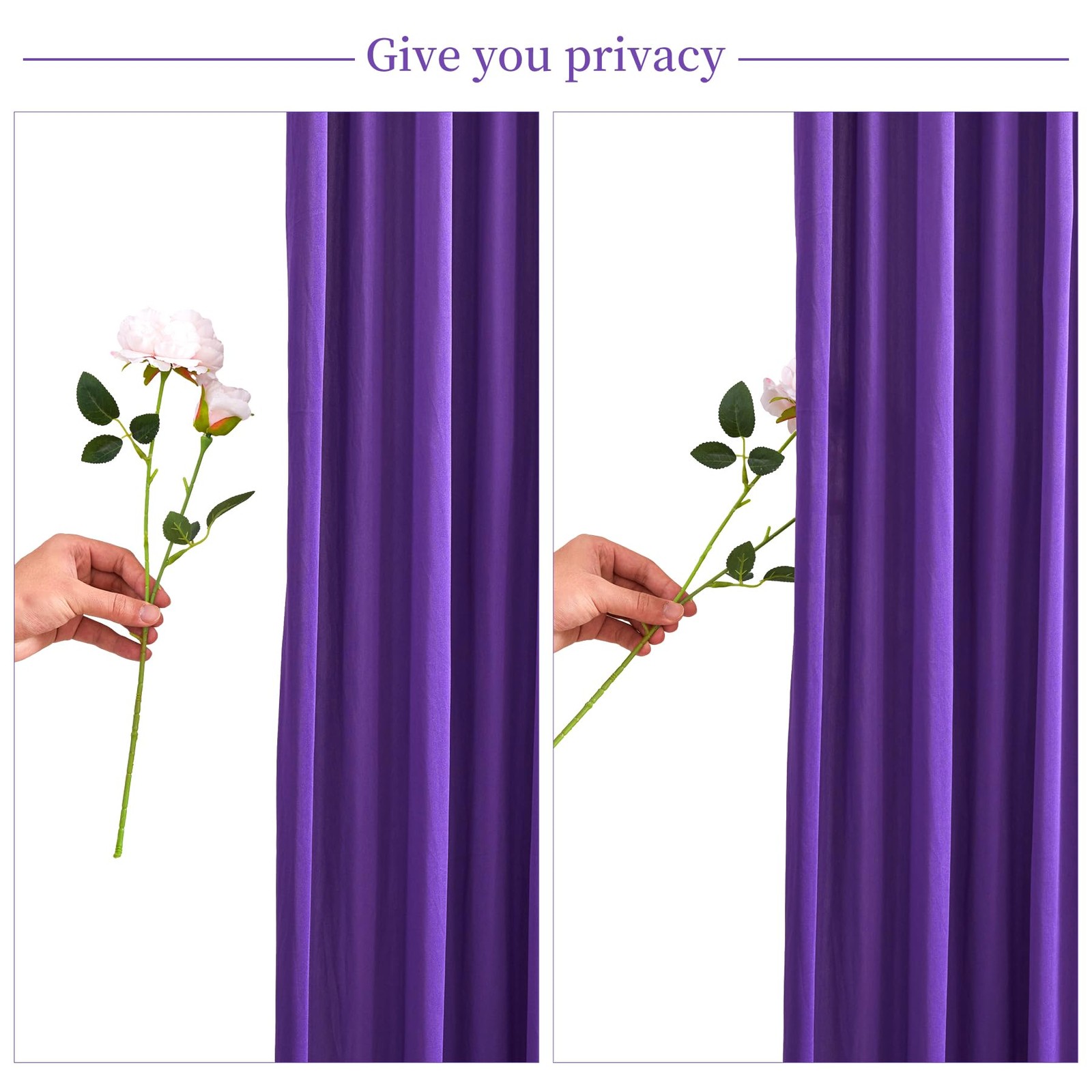 10ft x Purple Backdrop Curtain 10FTx10FT (W5’xH10′, 2 Panels),