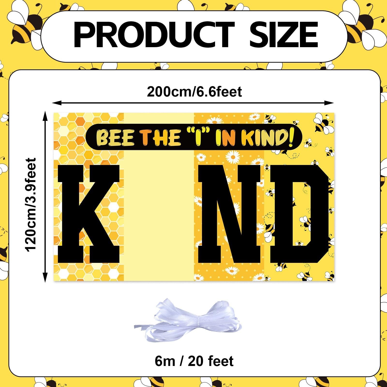 Back to School Classroom Decorations Summer Bee the Kind Classroom Backdrop I…