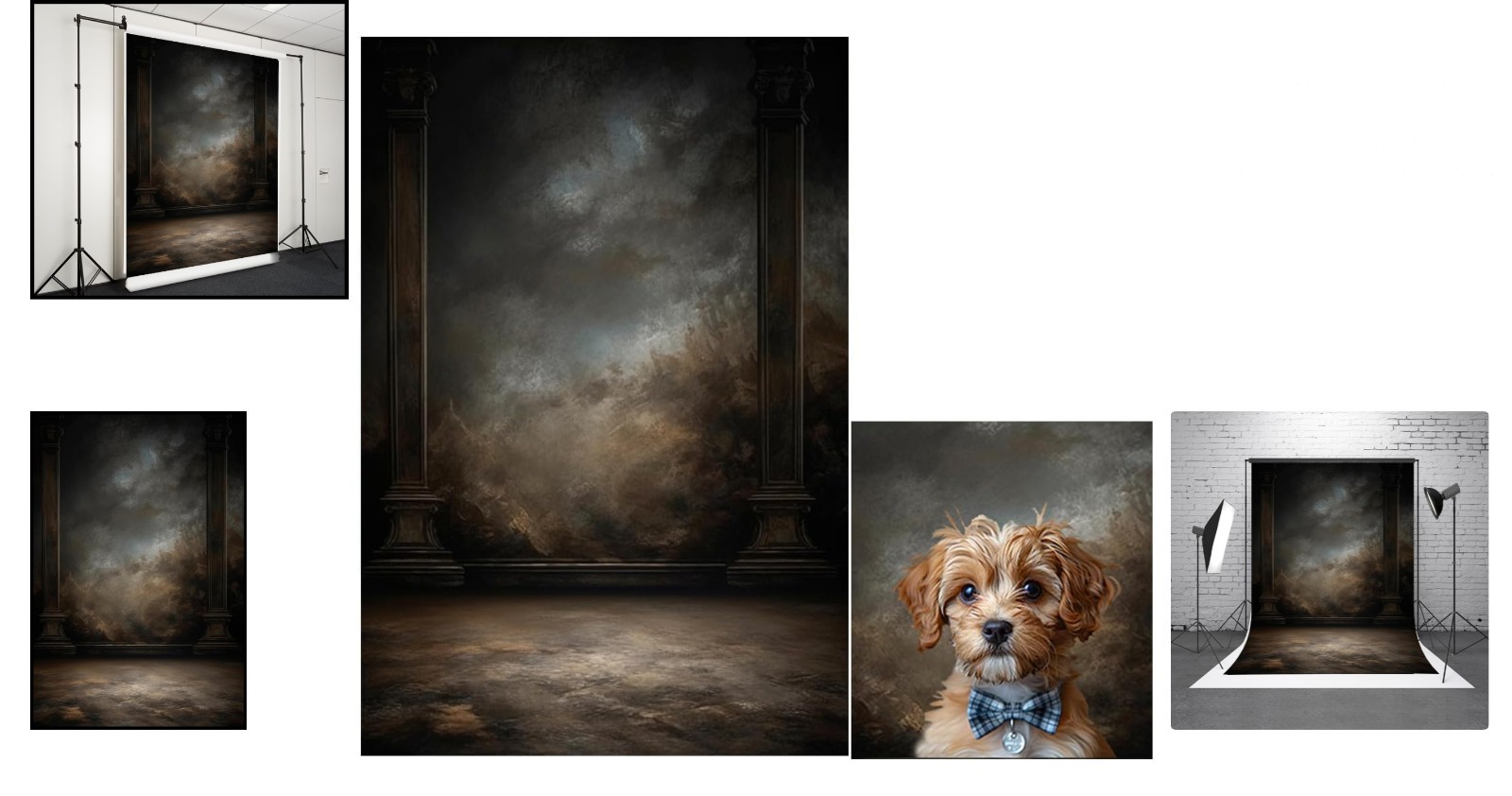 5X7Ft Dark Vintage Photography Backdrops Portrait Photo Backdrop Wedding Bridal