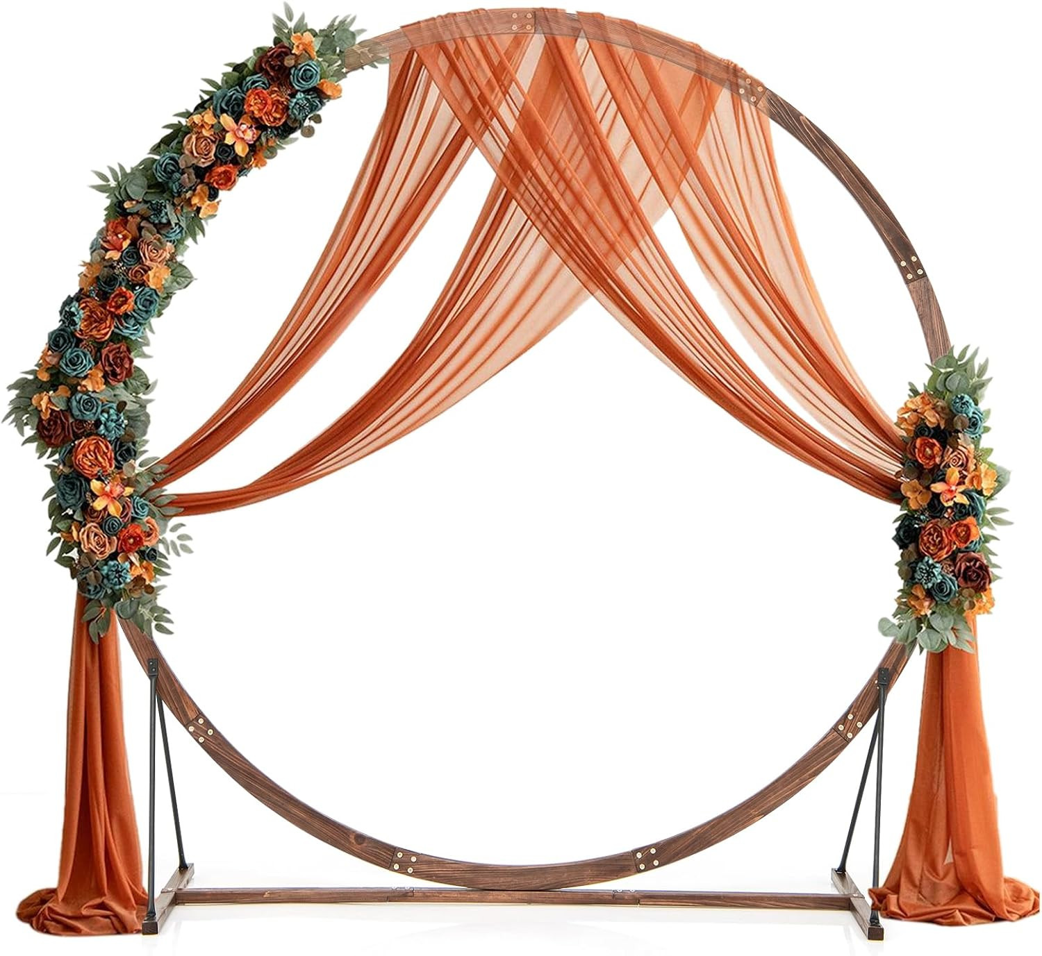 Moccha Wedding Arch, 7.4 FT Wooden Arch Backdrop Stand, Outdoor Archway Pergola,