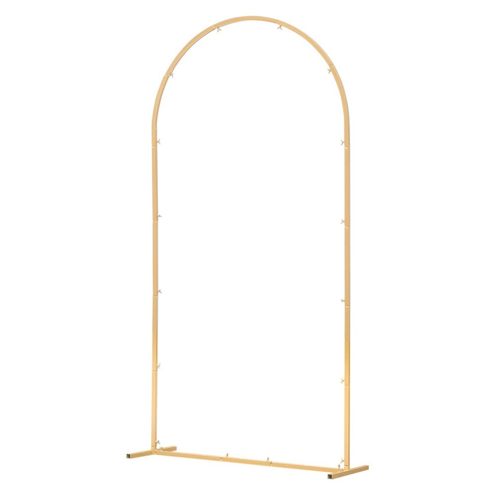 Gold Arch Backdrop Stand – 6.6×3.3ft Easy Assembly Metal Frame for Wedding Party