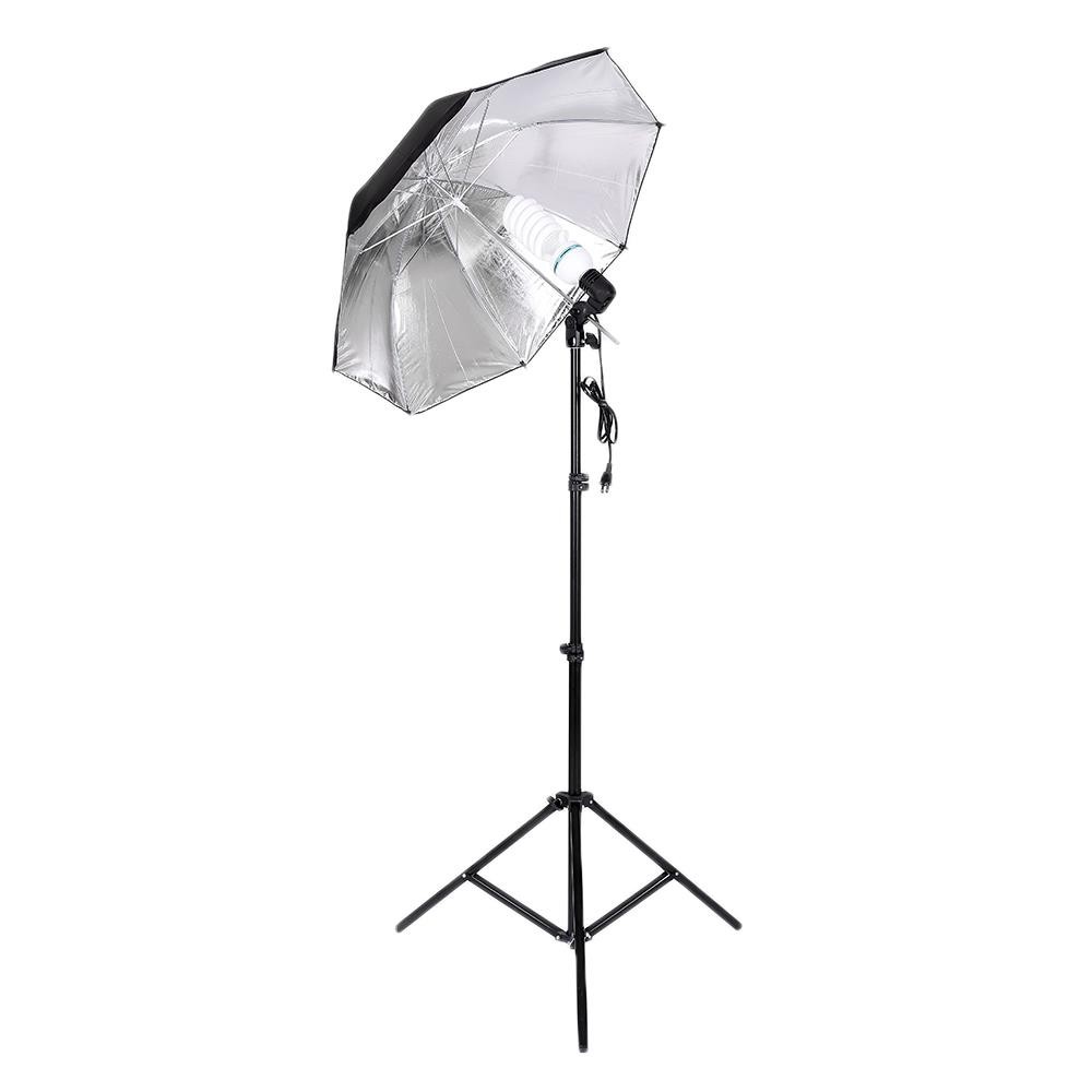 Kshioe Photo Studio Lighting Photography Backdrop Stand Light Kit Umbrella Set