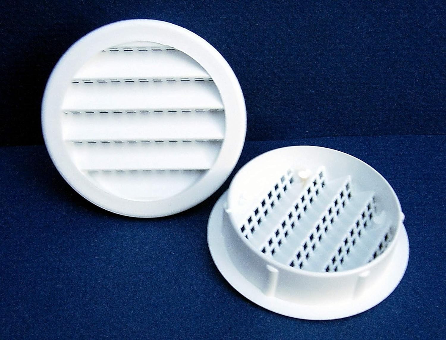 Durable 3-Inch Round White Louvers – Moisture Control with Insect Protection