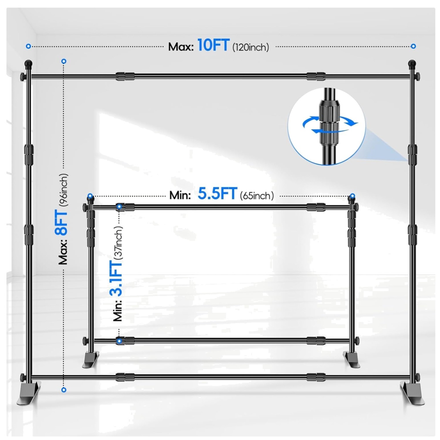 Professional Photography Booth Stand – Aluminum Construction