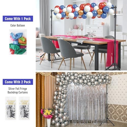 Backdrop Stand Kit – 6 Widths Adjustable Background Stand for Parties 10×7.5ft