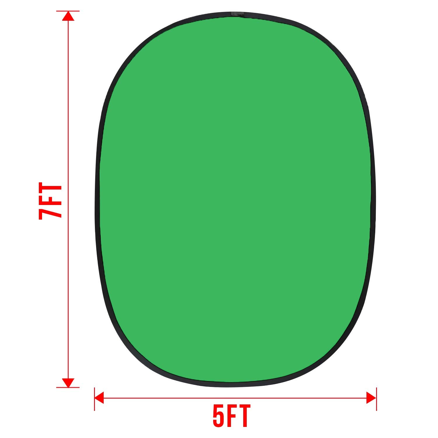 Double Sided Pop Up Collapsible Blue Green Chroma Key Backdrop Panel Case