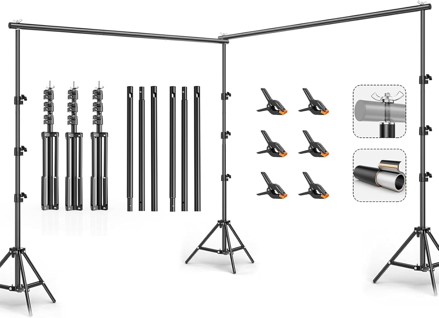 8.5 x 10 FT Photo Backdrop Stand Kit Adjustable Background Holder Support System
