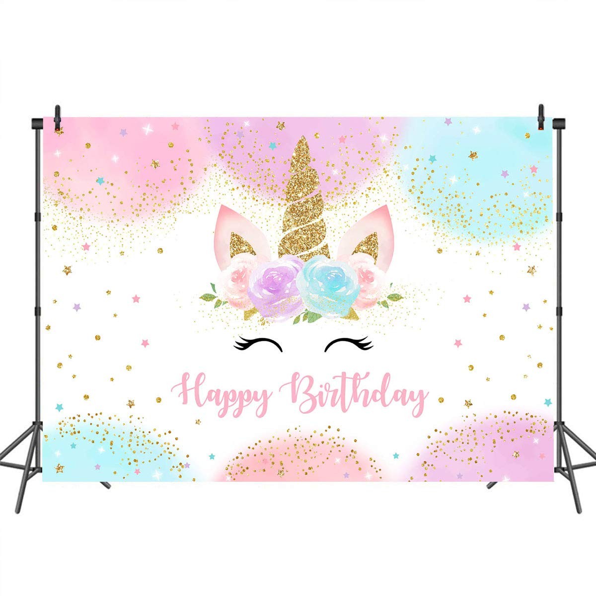 Fondo de decoración de cumpleaños de 1,5 x 0,9 m, accesorios fotomatón, pancarta