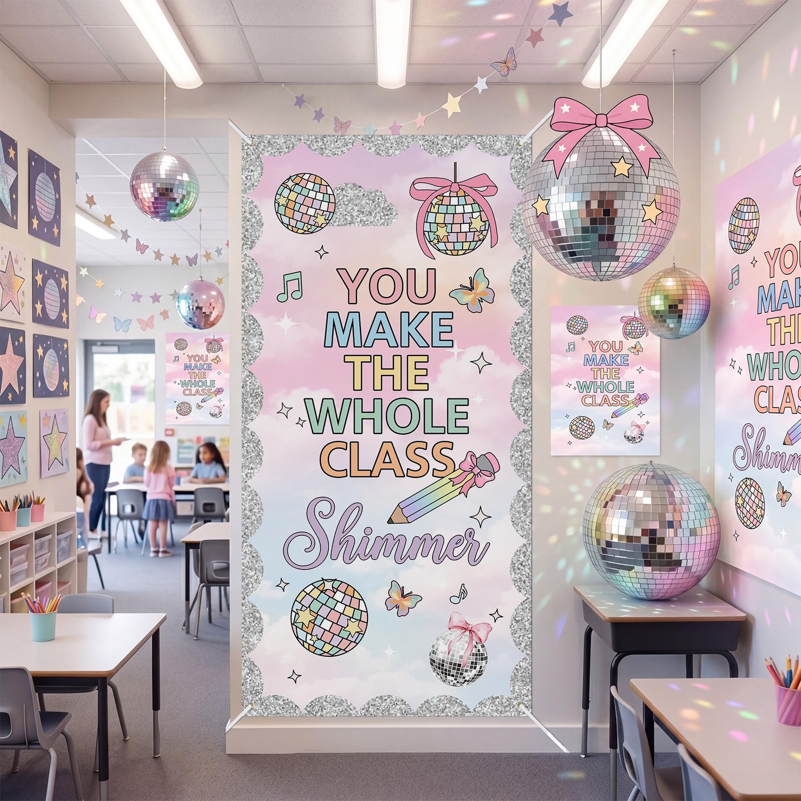 Classroom Welcome Door Cover Composition Notebook Back to School Banner Welco…