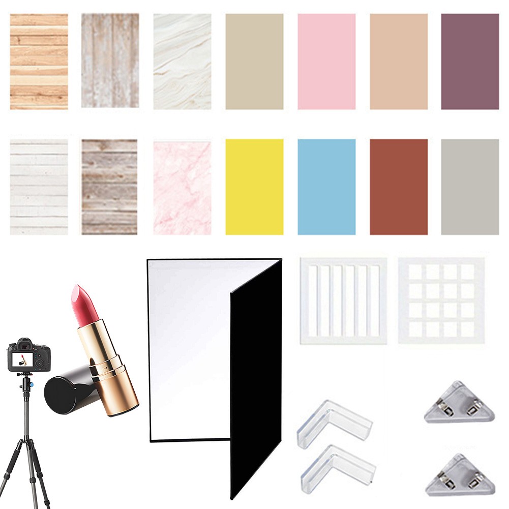 Small Product Photography Backdrops Kit for Food Jewelry Photo Shootings Board