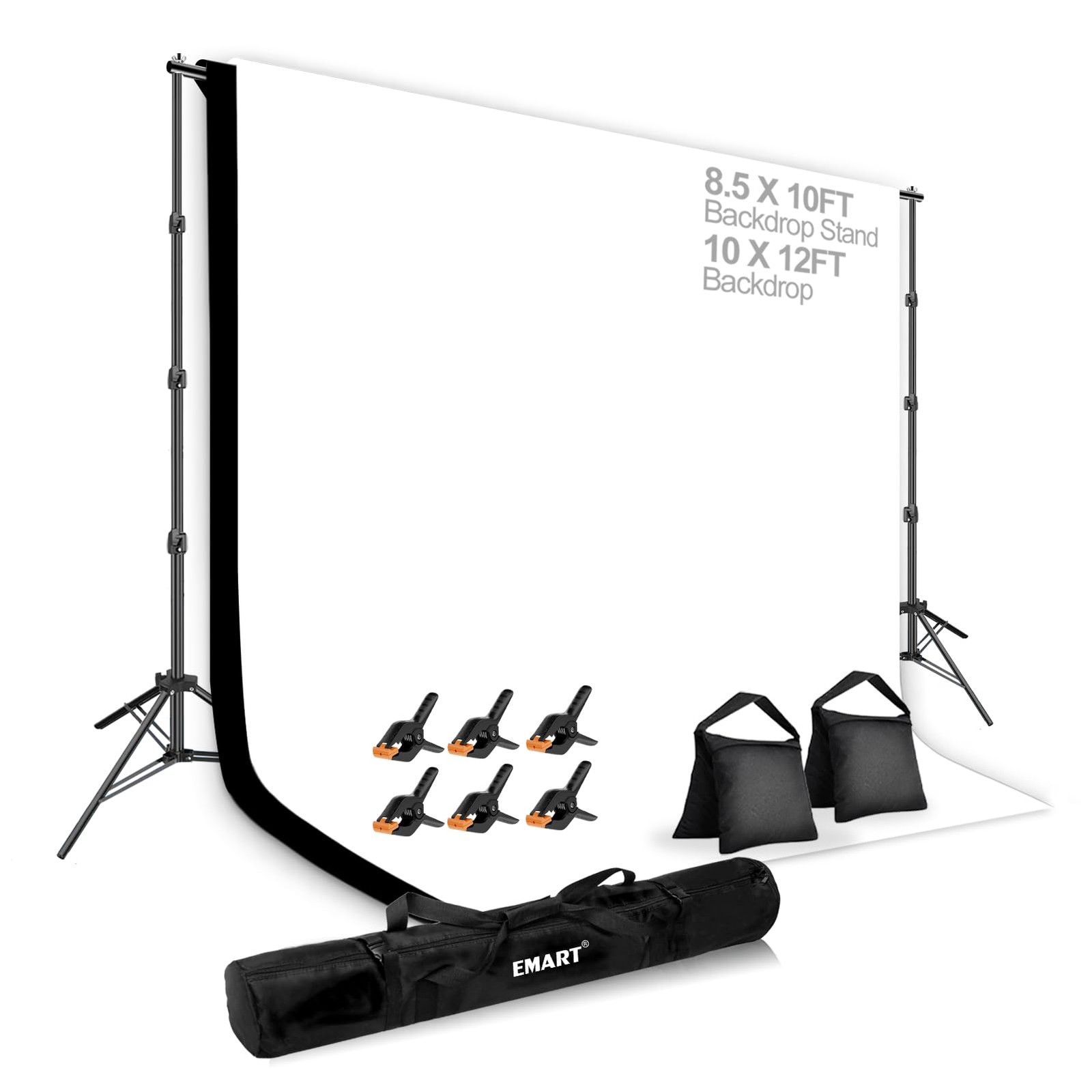 8.5 x 10ft Background System,Professional photo backdrop stand kit with 10 x …